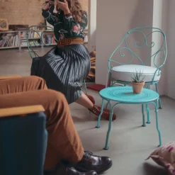 1900 Cabriolet Gartenstuhl mit Sitzkissen