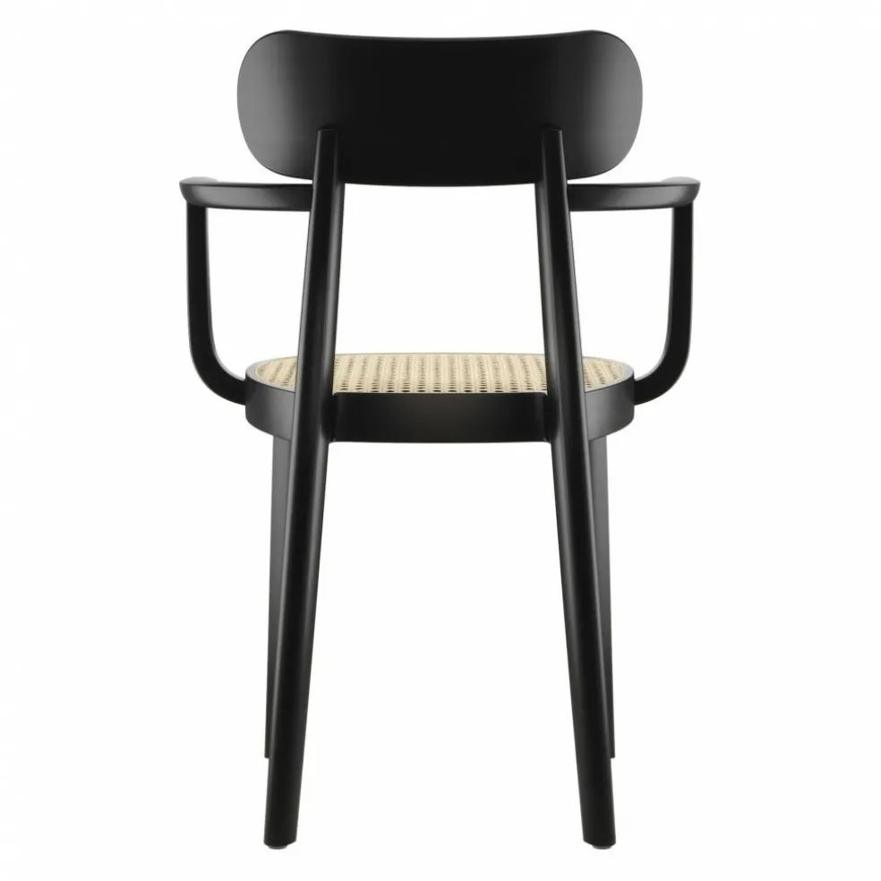 118 F Armlehnstuhl mit Rohrgeflecht