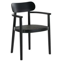 118 FV Armlehnstuhl mit Rohrgeflecht Dark Melange