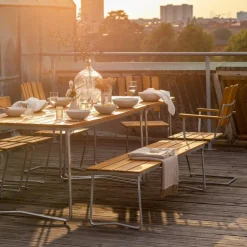 9 Gartenbank klappbar 170x40cm Teak