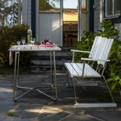 6 Gartenbank 140x85cm Eiche