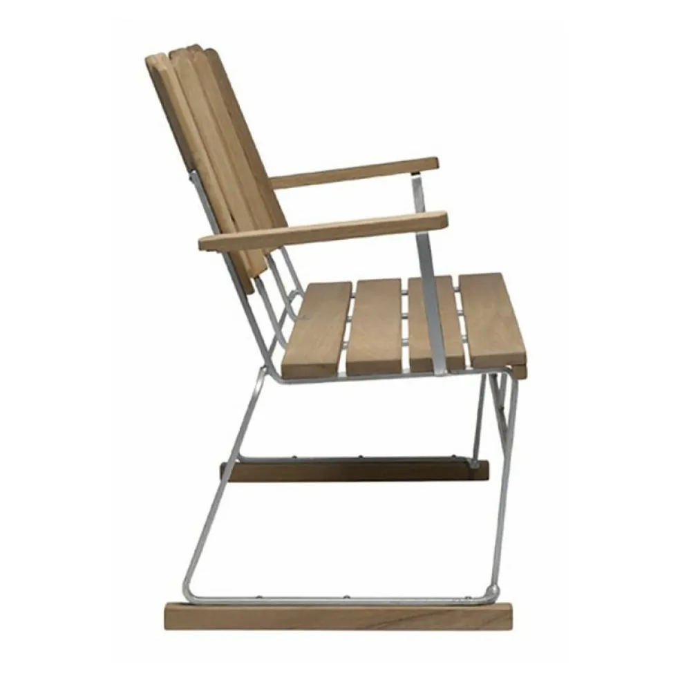 6 Gartenbank 140x85cm Eiche