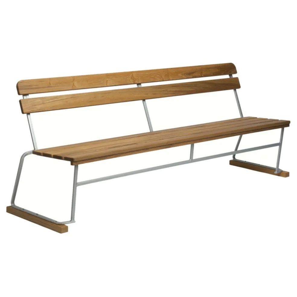 5 Gartenbank 204x77cm Teak