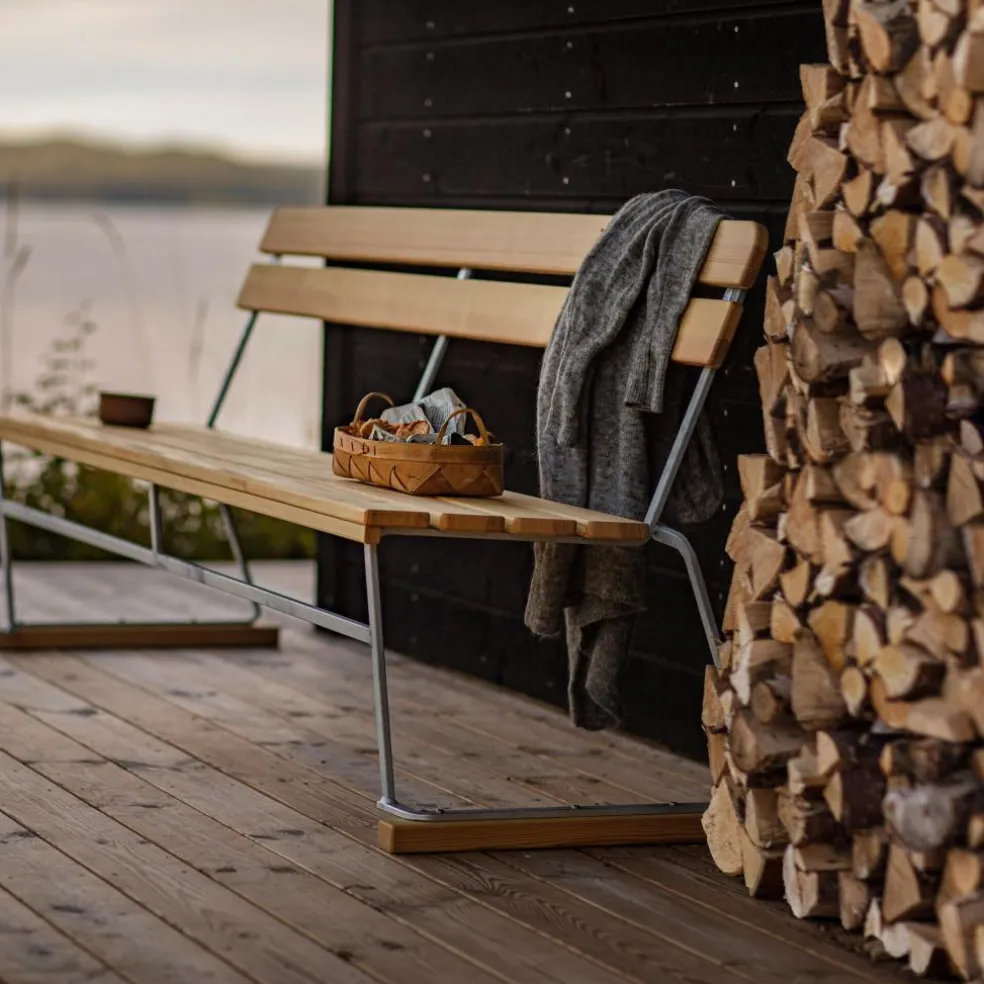 5 Gartenbank 204x77cm Teak