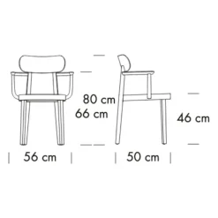 118 MF Armlehnstuhl mit Muldensitz