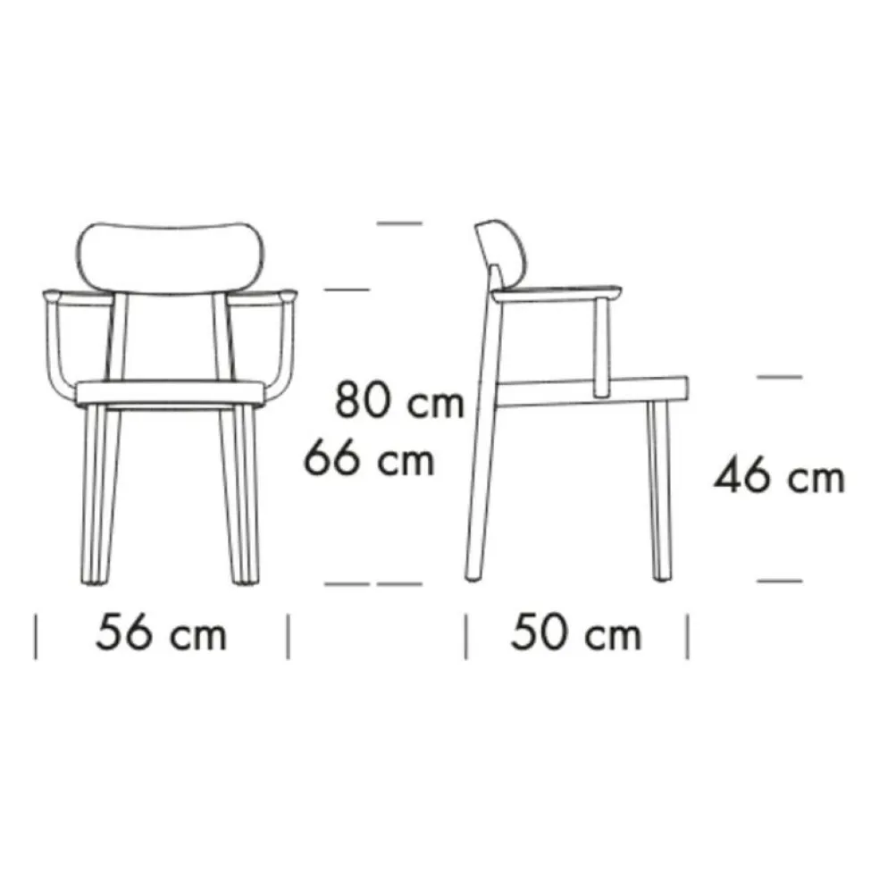 118 MF Armlehnstuhl mit Muldensitz