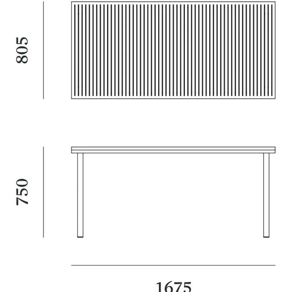 19 Outdoors Esstisch 167,5x80,5cm