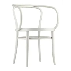 209 R Bugholz-Armlehnstuhl mit Rohrgeflecht