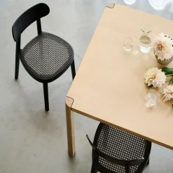 118 Stuhl mit Rohrgeflecht Dark Melange