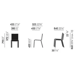 .03 Stuhl stapelbar Gestell silberfarben