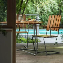 9A 120 Gartenesstisch Ø120cm Teak