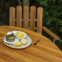 9A 120 Gartenesstisch Ø120cm Teak