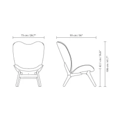 A Conversation Piece Sessel Hoch Eiche dunkel