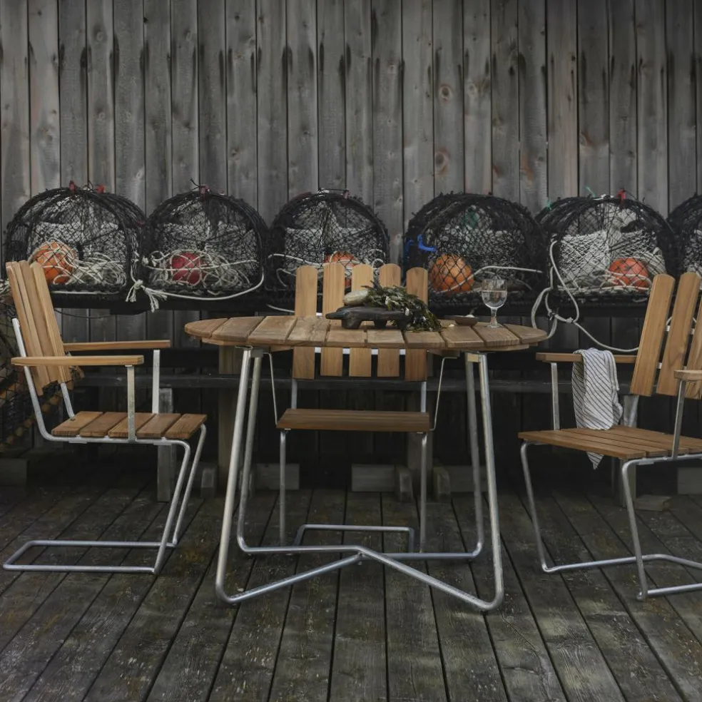 A2 Gartenarmlehnstuhl Teak