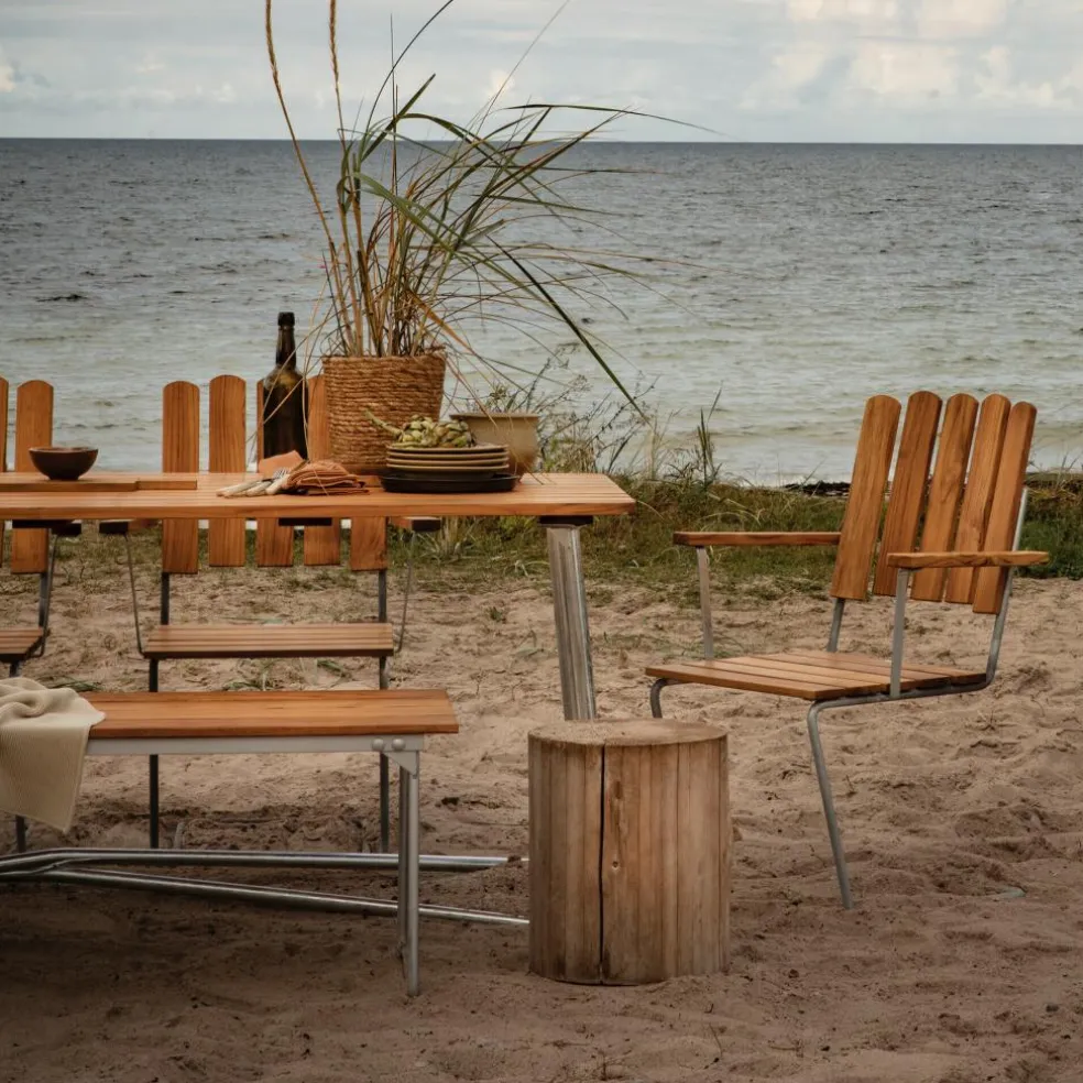 A2 Gartenarmlehnstuhl Teak