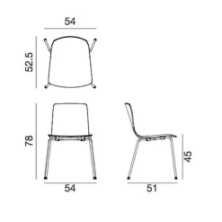 Aava 3906 Stuhl Gestell verchromt