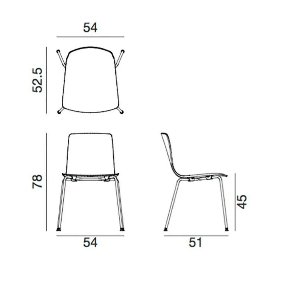 Aava 3906 Stuhl Gestell verchromt