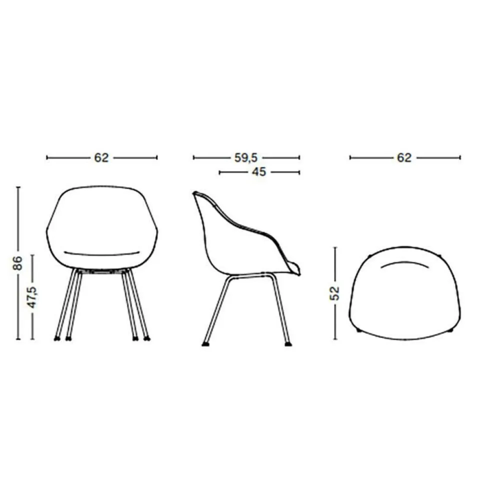 About a Chair 127 Armlehnstuhl Leder
