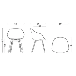 About a Chair AAC 222 2.0 Armlehnstuhl Eiche lackiert