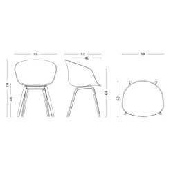 About a Chair AAC 22 2.0 Armlehnstuhl Eiche schwarz lackiert