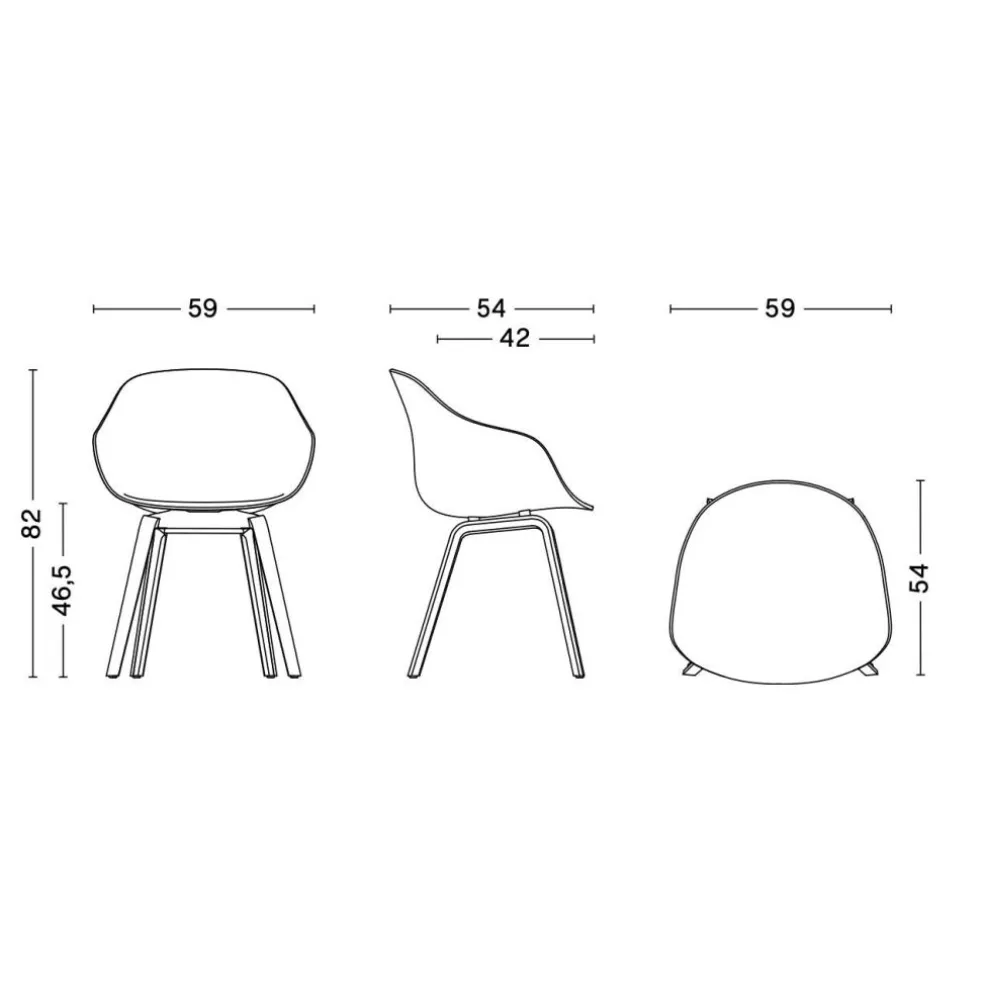 About a Chair AAC 222 2.0 Armlehnstuhl Eiche schwarz lackiert