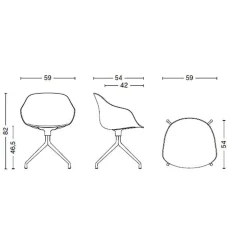 About a Chair AAC 220 2.0 Drehstuhl Gestell schwarz