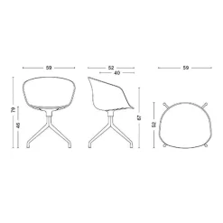 About a Chair AAC 20 2.0 Drehstuhl Gestell poliert