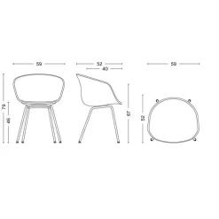 About a Chair AAC 27 Armlehnstuhl Gestell schwarz