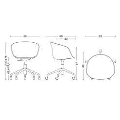 About a Chair AAC 53 Bürodrehstuhl höhenverstellbar