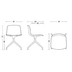 About a Chair AAC 11 Drehstuhl gepolstert