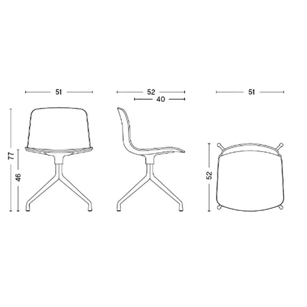 About a Chair AAC 11 Drehstuhl gepolstert