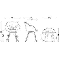 About a Chair AAC 223 Soft Armlehnstuhl Eiche lackiert