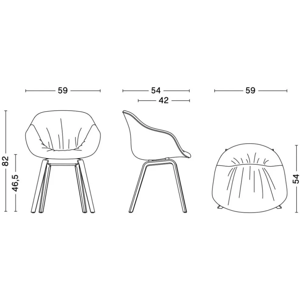 About a Chair AAC 223 Soft Armlehnstuhl Eiche lackiert