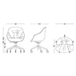 About a Chair AAC 155 Soft Bürostuhl Gestell schwarz