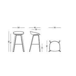 About A Stool AAS 32 2.0 Barhocker hoch Walnuss lackiert