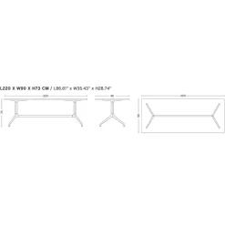About a Table AAT 10 Esstisch Tischplatte Linoleum