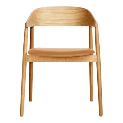 AC2 Armlehnstuhl Leder Gestell Eiche