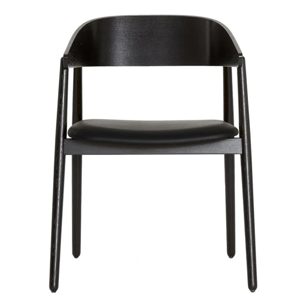 AC2 Armlehnstuhl Leder Gestell Eiche