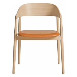 AC2 Armlehnstuhl Leder Gestell Eiche