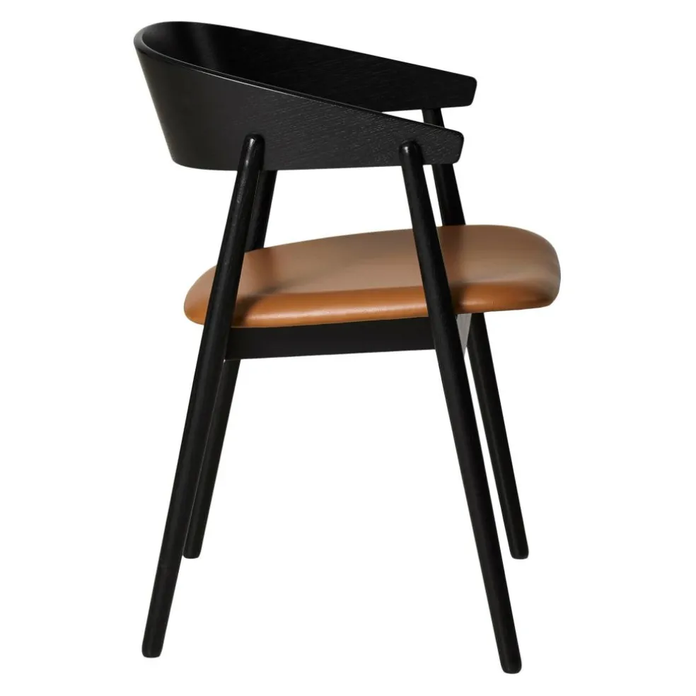 AC2 Armlehnstuhl Leder Gestell Eiche