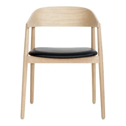 AC2 Armlehnstuhl PU-Leder Gestell Eiche