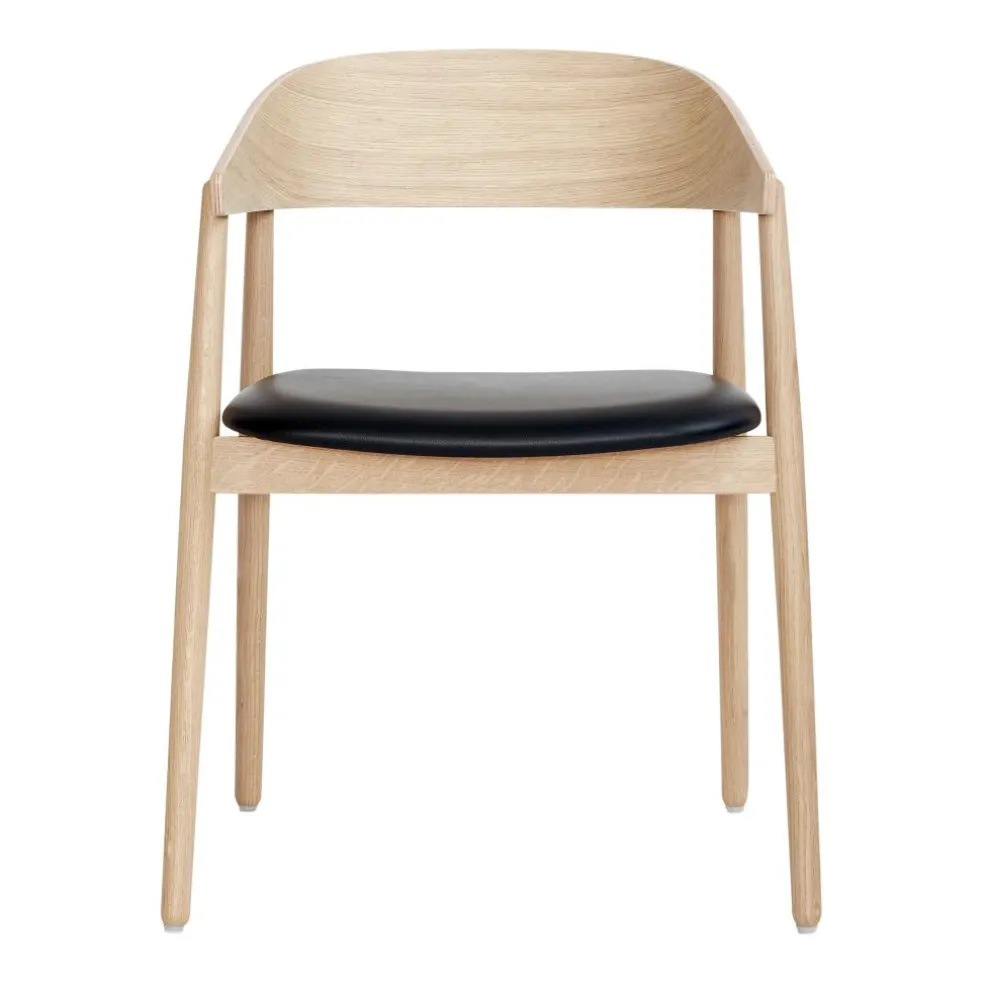 AC2 Armlehnstuhl PU-Leder Gestell Eiche