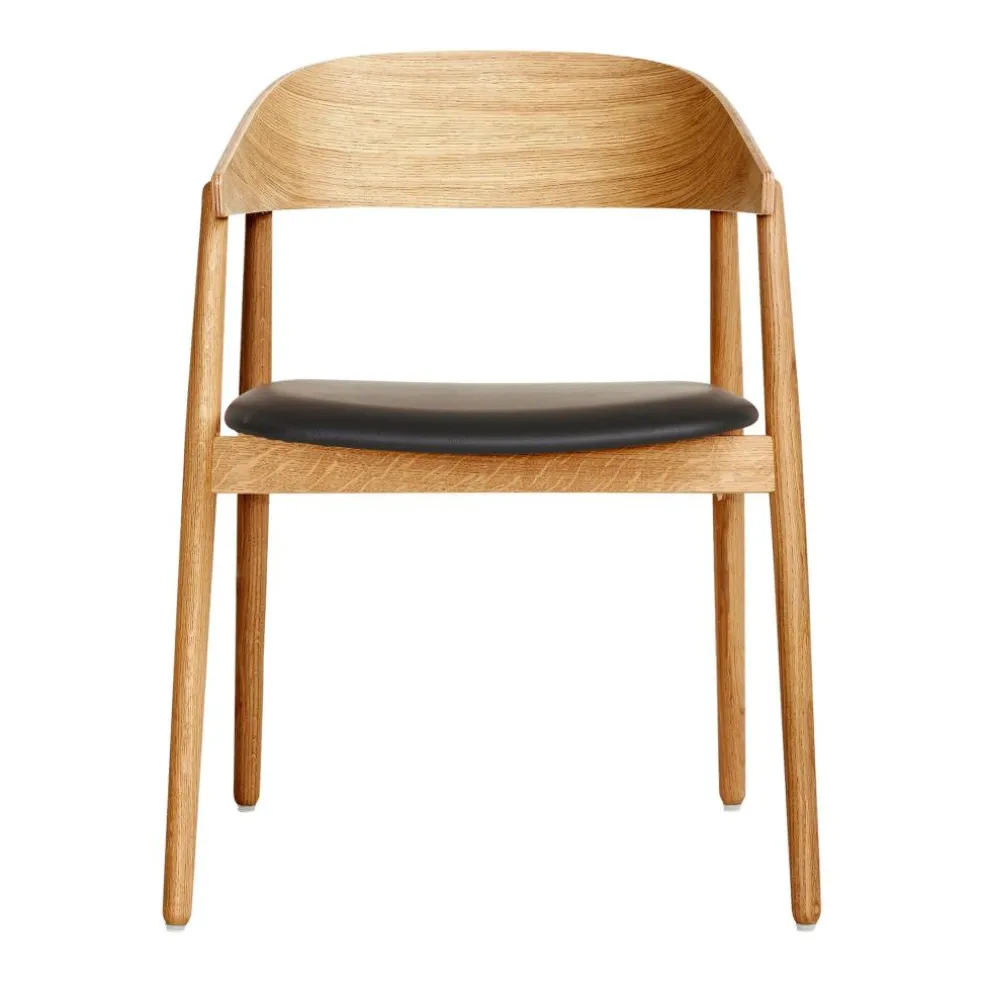 AC2 Armlehnstuhl PU-Leder Gestell Eiche
