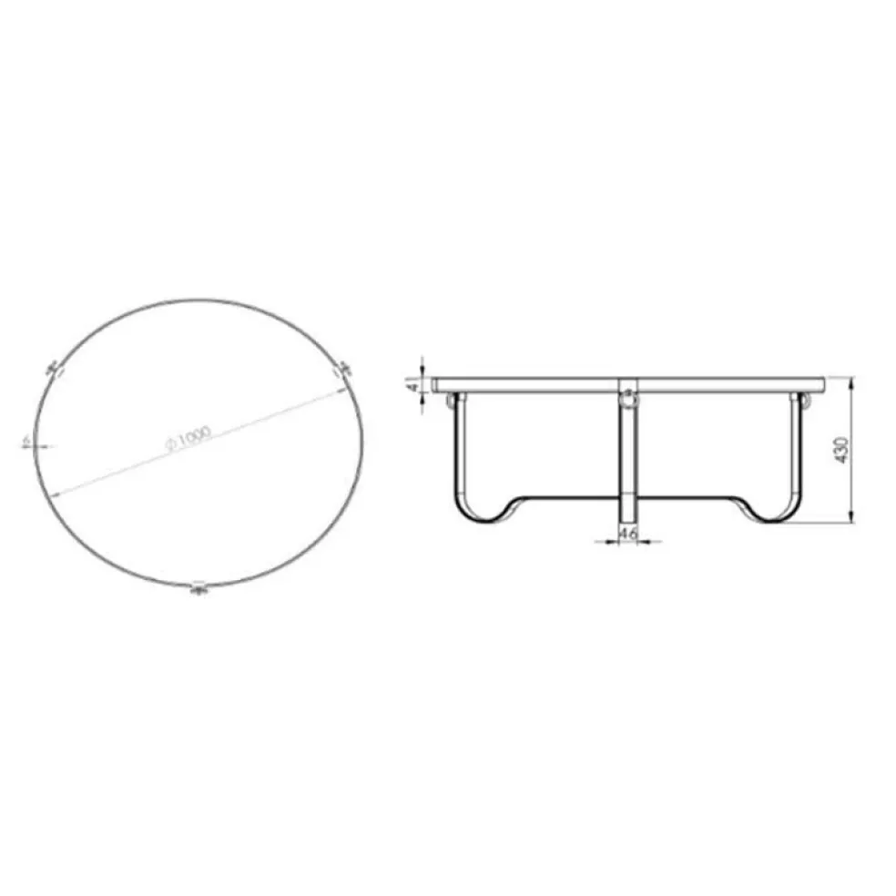 Adnet Couchtisch Ø 100cm