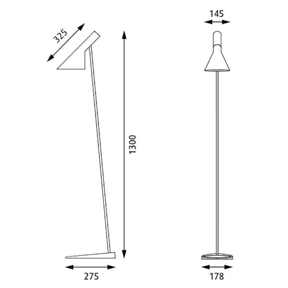 AJ Stehleuchte Edelstahl