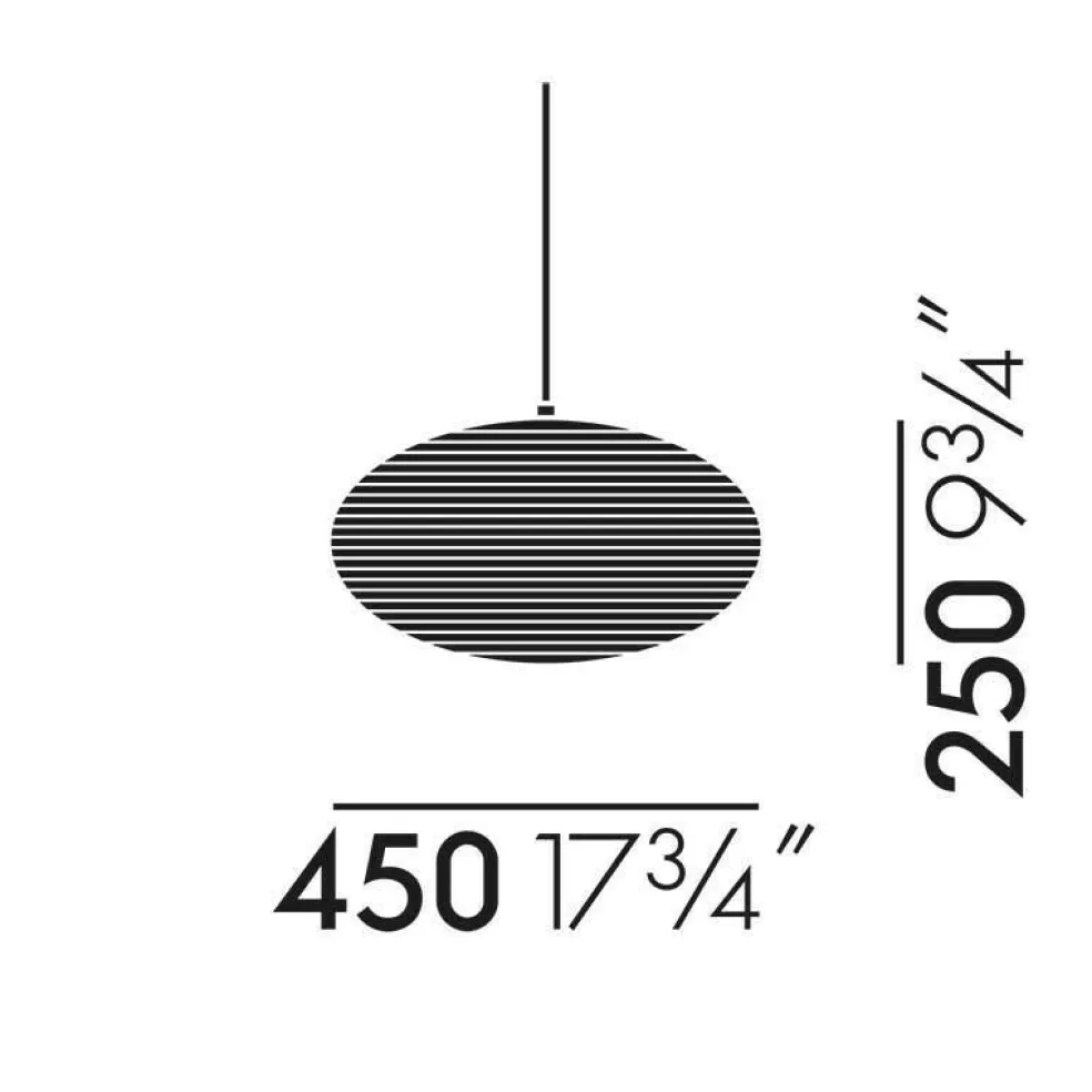 Akari A Pendelleuchte oval