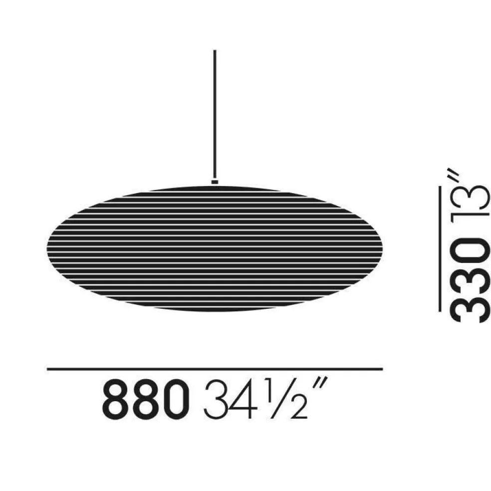 Akari A Pendelleuchte oval