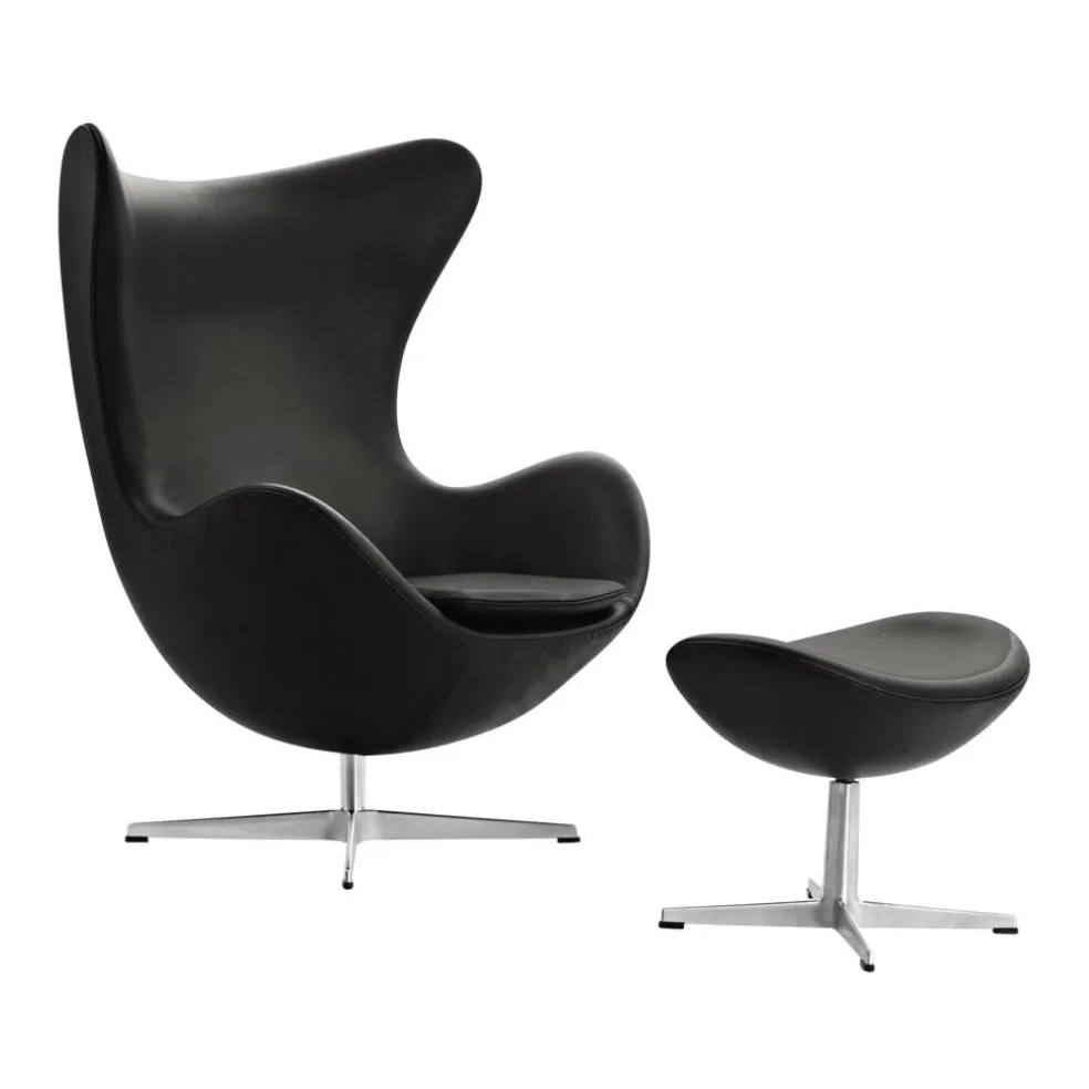 Aktion Egg Chair/Das Ei™ Sessel + Hocker Leder