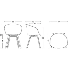 Aktionsset About a Chair 22 2.0 Armlehnstuhl + Fell