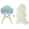 Aktionsset Eames Plastic Armchair DAW RE + Lammfell gratis